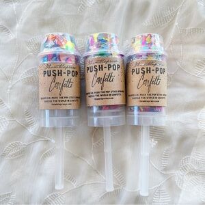 Wedding confetti party favors poppers (3 ct) birthday graduation surprise bridal